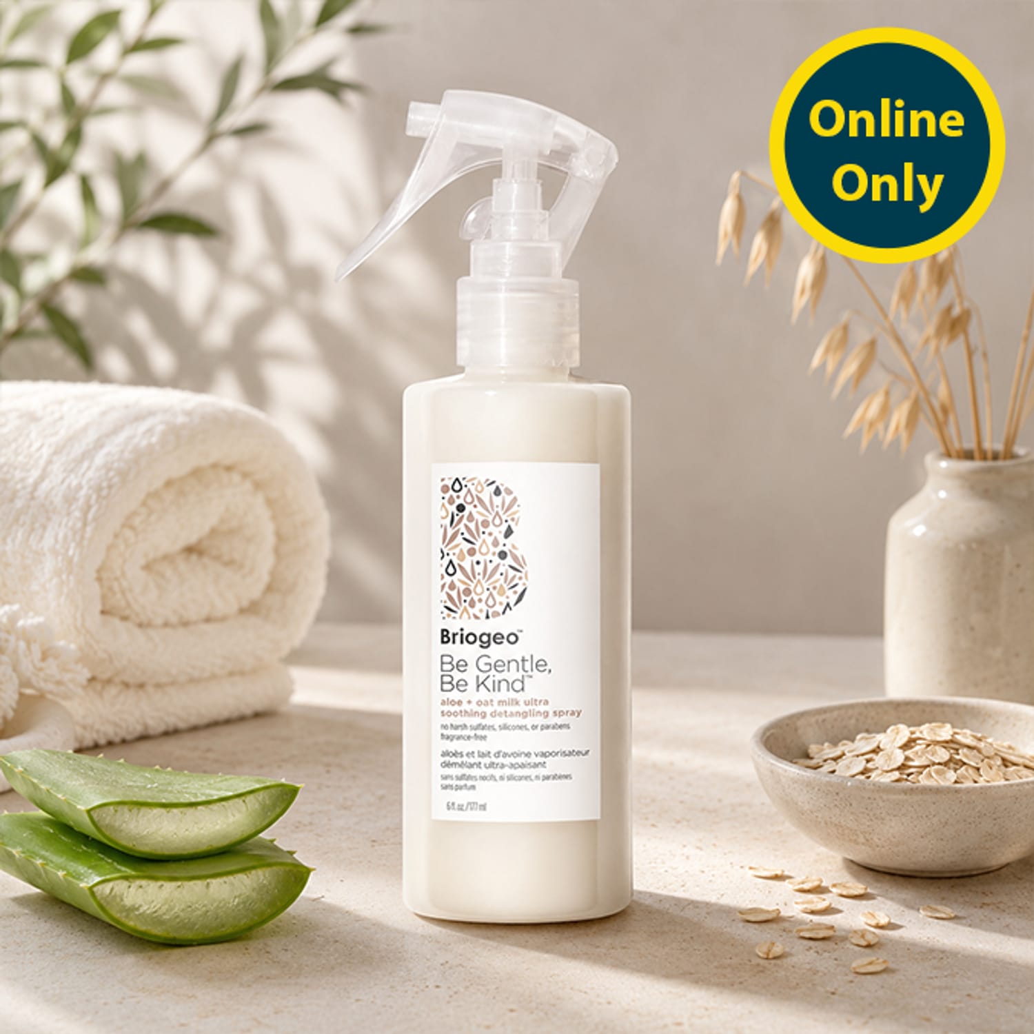 Briogeo Be Gentle, Be Kind. Aloe + Oat Milk Ultra Soothing Detangling Spray 174ml
