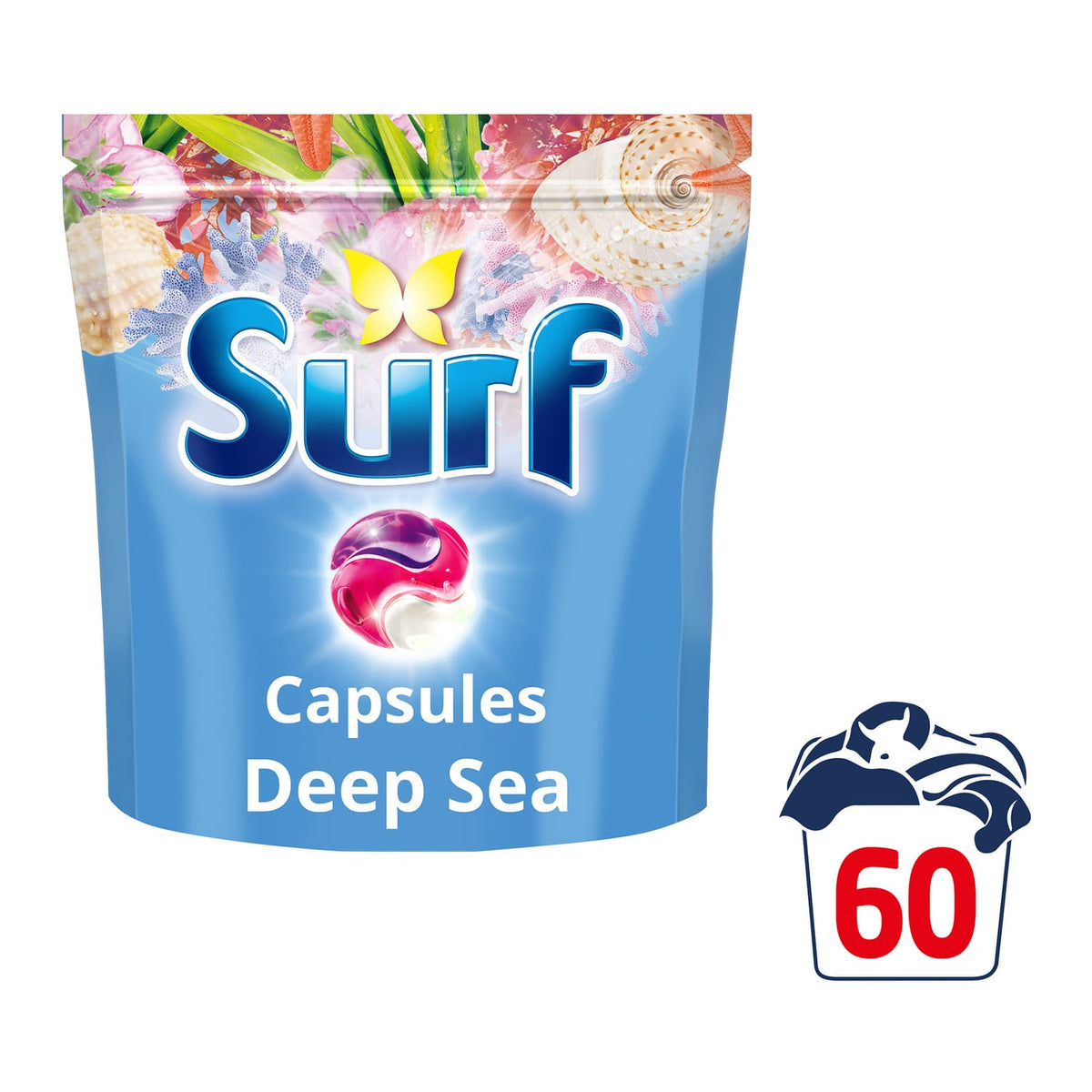 Surf 3in1 Laundry Washing Detergent Capsules 60 washes - Deep Sea, product image 2