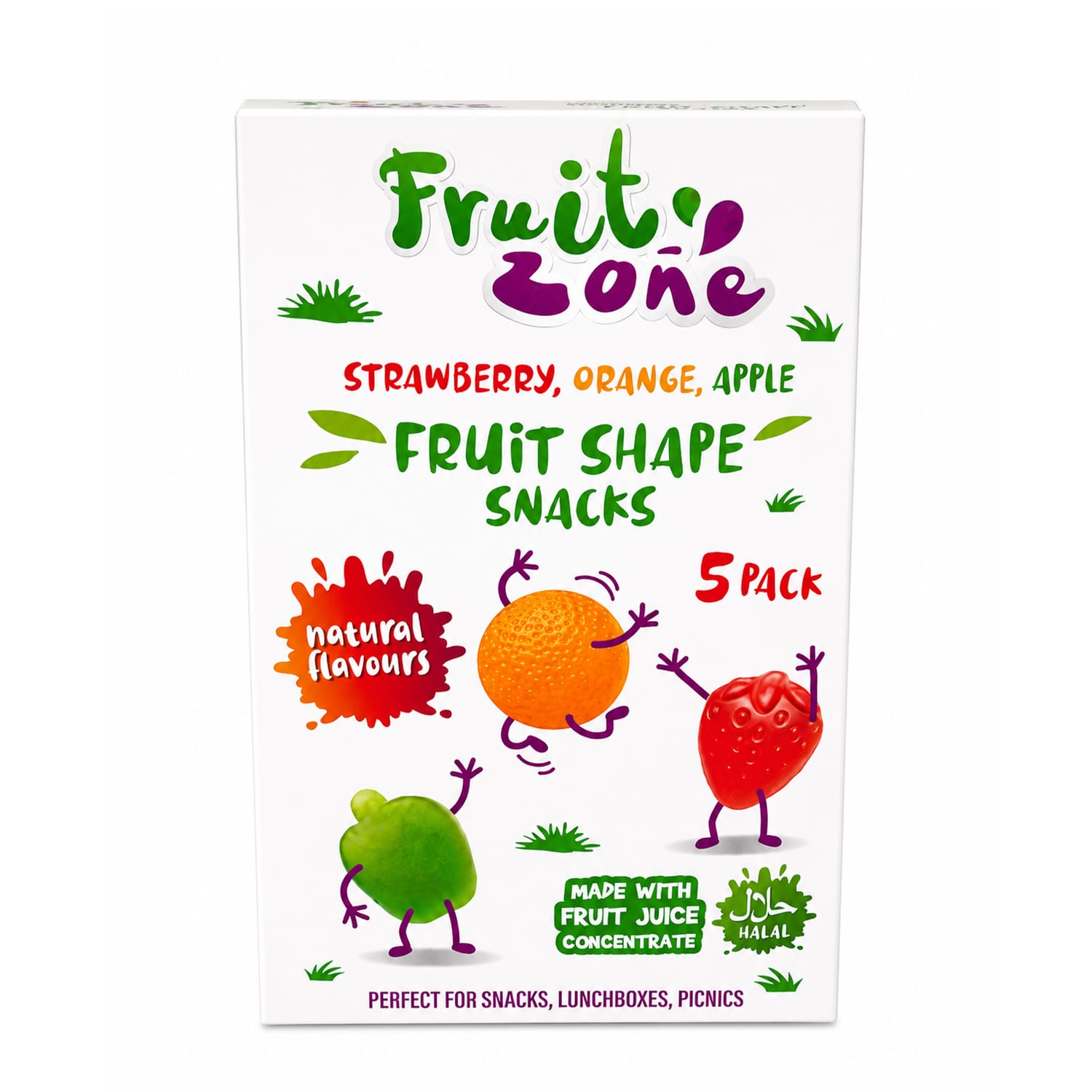 Fruit Zone Strawberry, Orange, Apple Fruit Shape Snacks 100g