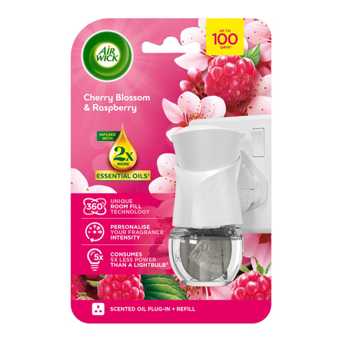 Air Wick Electrical Plug In 19ml - Cherry Blossom & Raspberry