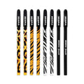 Zebra Smooth Stick Animal Pens 8 Pack