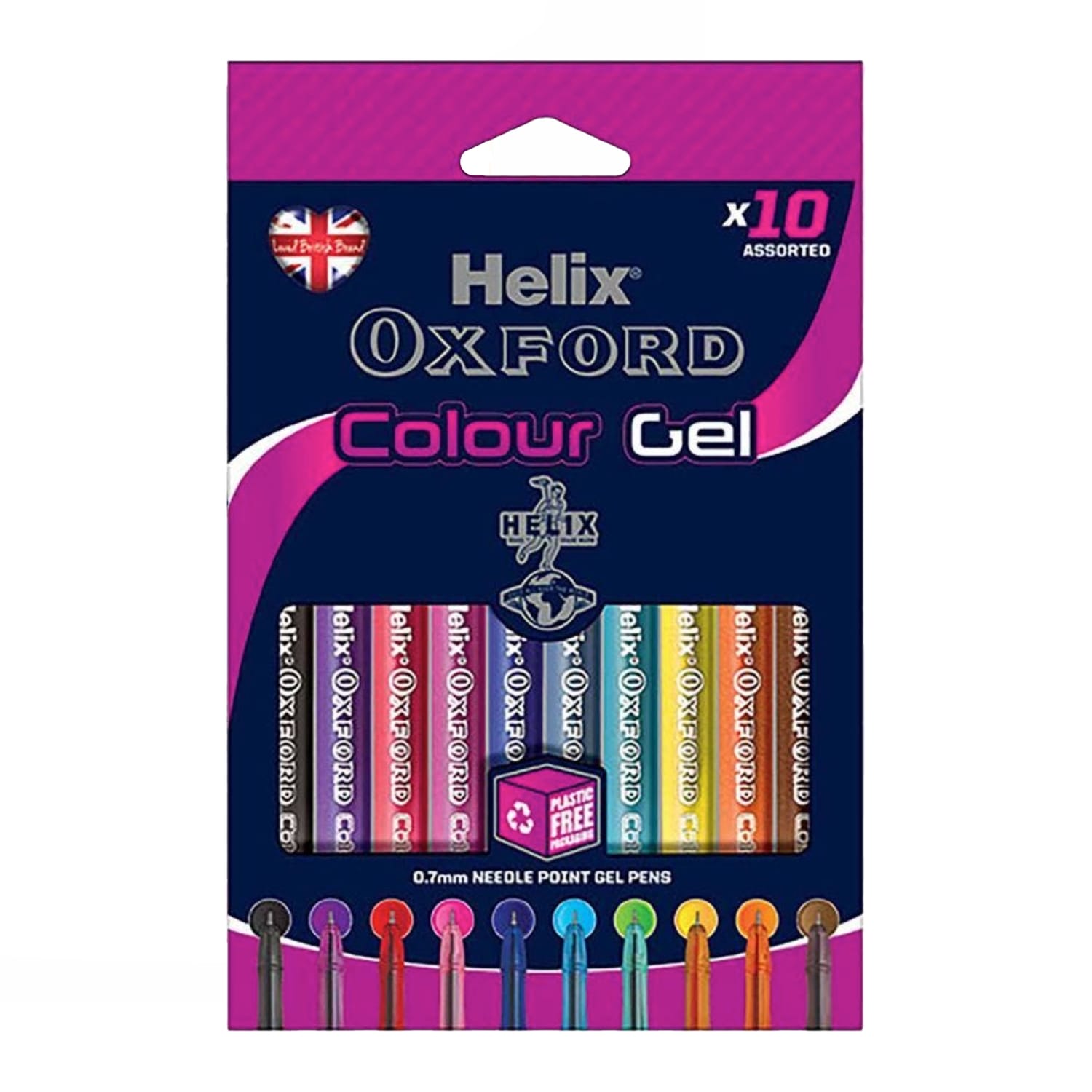 Helix Oxford Gel Pens 10 Pack